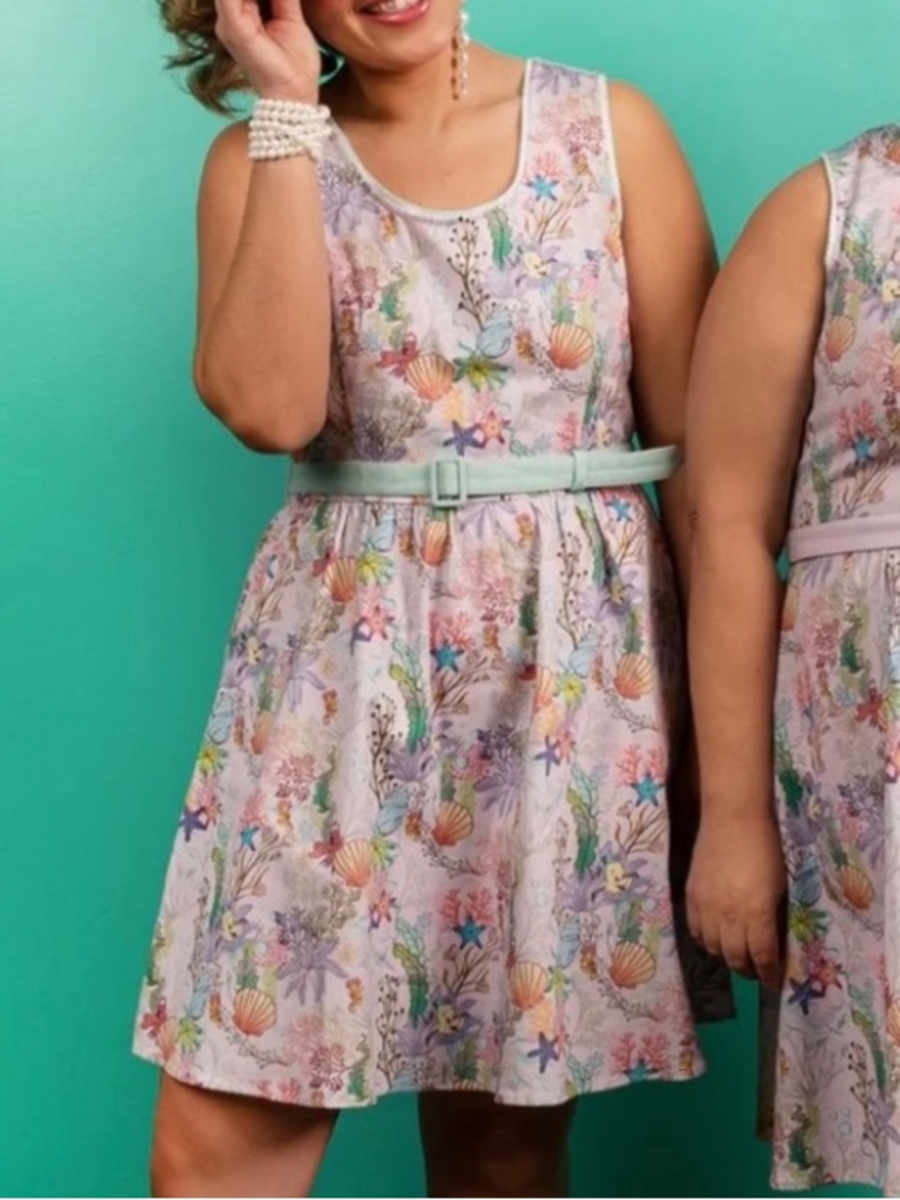 NWOT Disney Stitch Shoppe Loungefly Little Mermaid Dress with Belt L